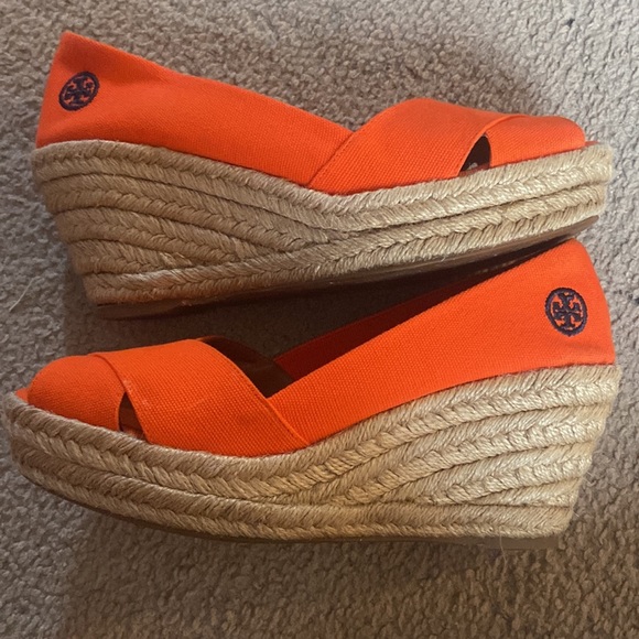 Orange Tory Burch wedges 9B women’s - Picture 4 of 6
